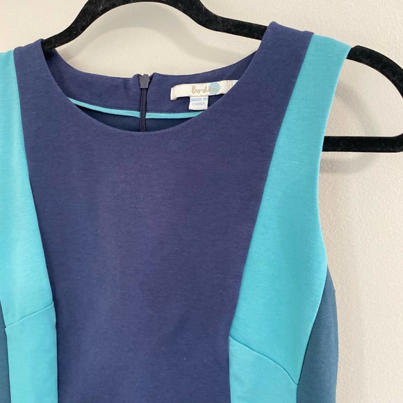 Boden Ponte Knit Color Block Striped Sheath Dress Blue Size 4 - Picture 4 of 12